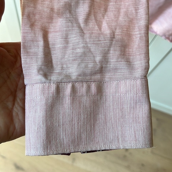 EUC Ted Baker linen blend button front light pink modern fit shirt - Picture 5 of 8